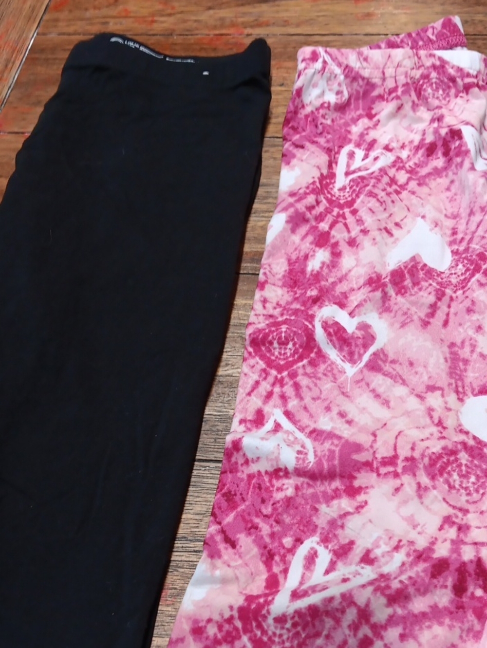 Girls Black /and Pink Stretch Slim Fit Pants
